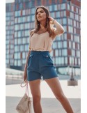 Pantaloni scurți casual dama indigo MP47370 - Magazin online - Boutique